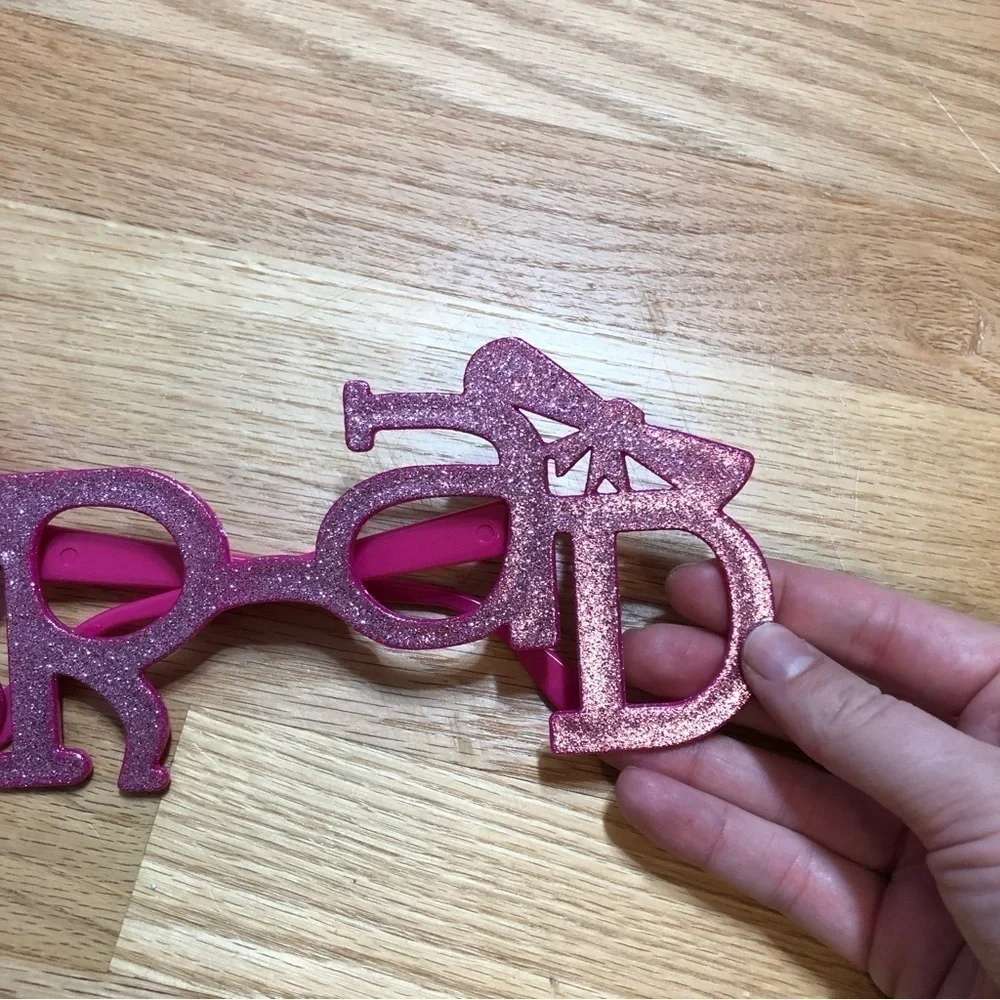 Grad Glasses Pink Glitter Graduation Kids